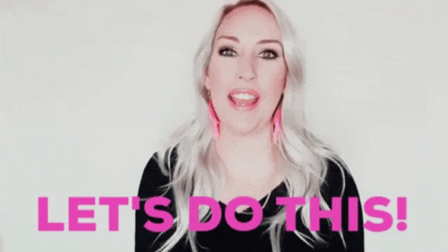 A Woman Says I Am So Ready In Pink Letters . GIF