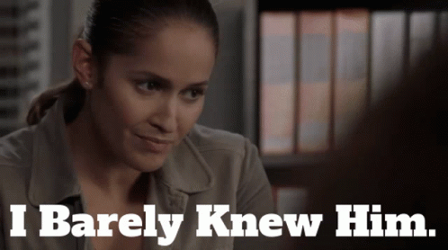 A Woman Says I Barely Knew Him While Looking At Someone GIF
