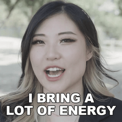 A Woman Says " I Bring A Lot Of Energy " GIF