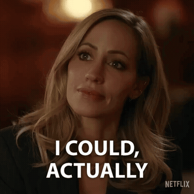 A Woman Says " I Could Actually " In A Netflix Ad GIF