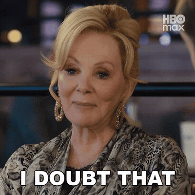 A Woman Says I Doubt That In A Hbo Max Ad GIF