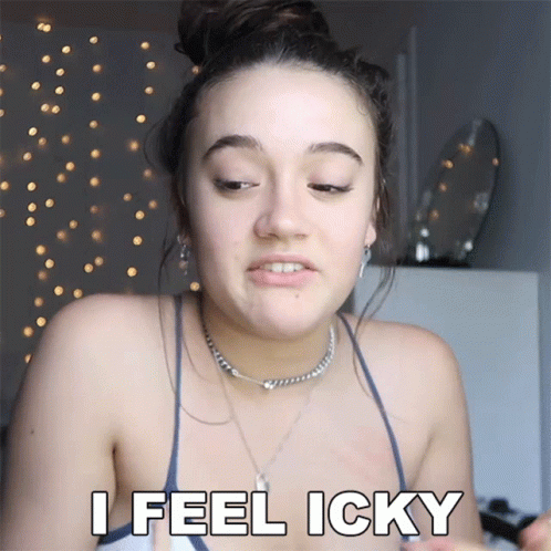 A Woman Says I Feel Icky While Making A Funny Face GIF