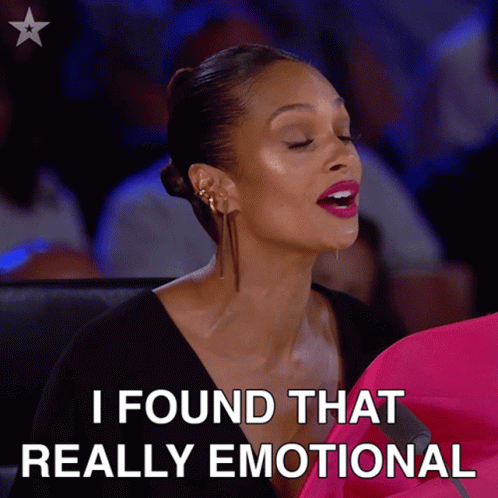 A Woman Says I Found That Really Emotional In A Crowd GIF