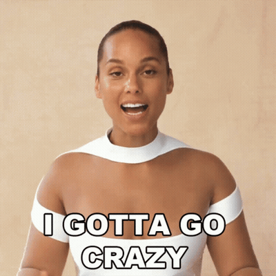 A Woman Says I Gotta Go Crazy In A White Top GIF