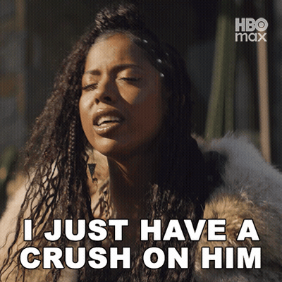 A Woman Says I Just Have A Crush On Him In A Hbo Max Ad GIF