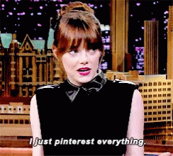 A Woman Says I Just Pinterest Everything While Sitting In Front Of A Building GIF