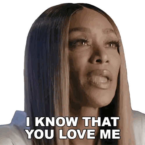 A Woman Says " I Know That You Love Me " Sticker