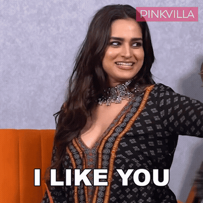A Woman Says I Like You In A Pink Villa Ad GIF