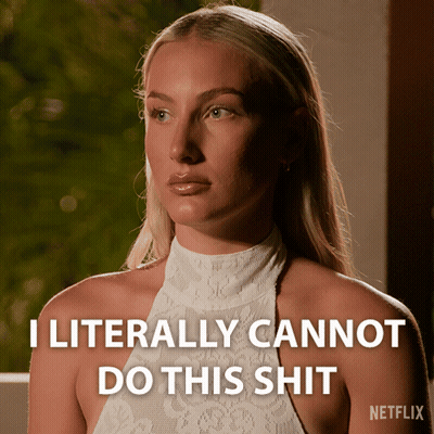 A Woman Says I Literally Cannot Do This Shit In A Netflix Ad GIF