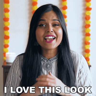 A Woman Says I Love This Look While Making A Funny Face GIF
