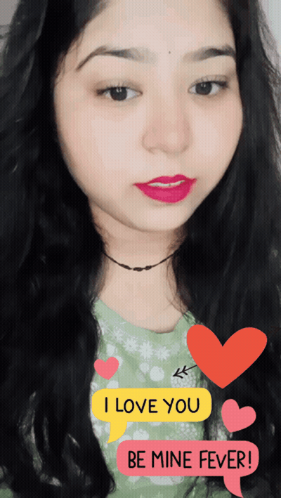 A Woman Says I Love You Be Mine Fever In A Speech Bubble GIF
