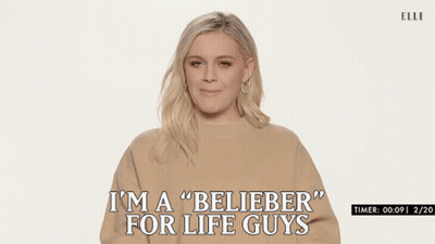 A Woman Says " I 'M A " Belieber " For Life Guys " GIF