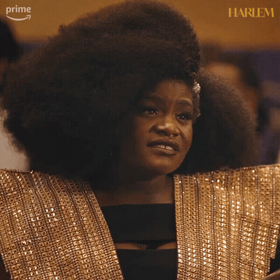 A Woman Says I 'M A Grown Woman While Wearing A Gold Dress GIF