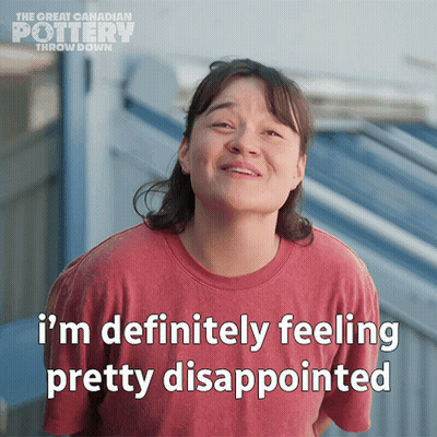 A Woman Says " I 'M Definitely Feeling Pretty Disappointed " In A Red Shirt GIF