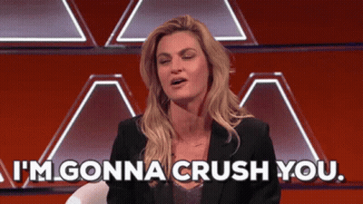 A Woman Says I 'M Gonna Crush You While Sitting On A Stage GIF