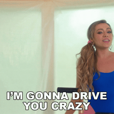 A Woman Says I 'M Gonna Drive You Crazy While Standing On A Treadmill GIF