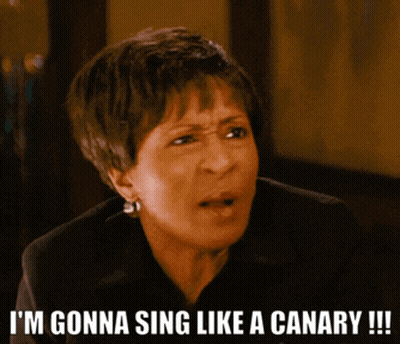 A Woman Says I 'M Gonna Sing Like A Canary !!! GIF