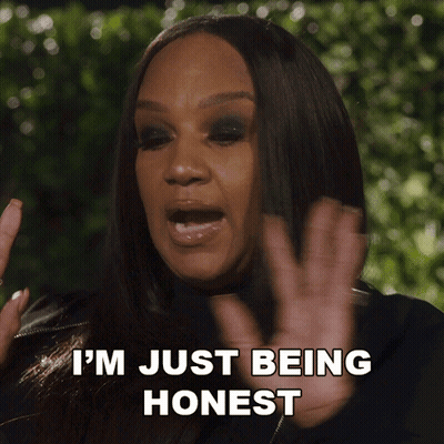 A Woman Says I 'M Just Being Honest With Her Hands Up GIF