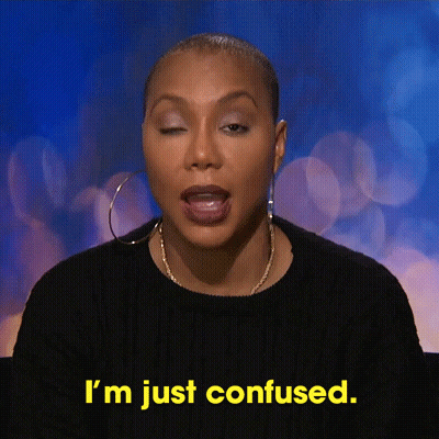 A Woman Says I 'M Just Confused In Yellow GIF