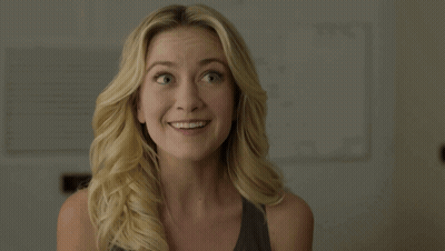 A Woman Says " I 'M Like So Excited " While Smiling GIF