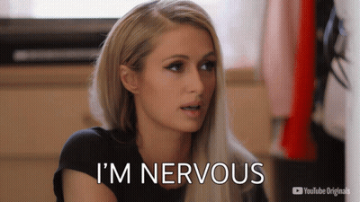 A Woman Says I 'M Nervous In A Youtube Originals Advertisement GIF