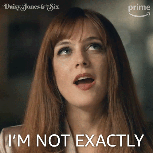 A Woman Says I 'M Not Exactly In Front Of An Amazon Logo GIF