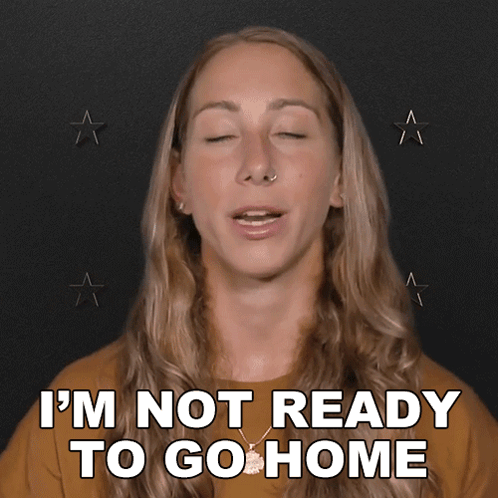 A Woman Says I 'M Not Ready To Go Home With Her Eyes Closed GIF