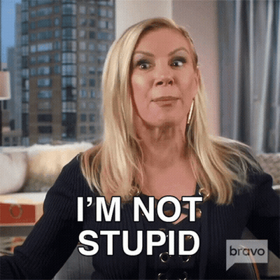 A Woman Says I 'M Not Stupid In A Bravo Ad GIF