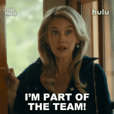 A Woman Says I 'M Part Of The Team In A Hulu Ad GIF