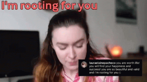 Woman Saying I'M Rooting For You GIF