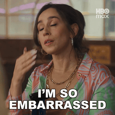 A Woman Says I 'M So Embarrassed While Holding A Cellphone GIF