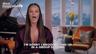 A Woman Says I 'M Sorry I Brought This Up In A Group Setting While Sitting In Front Of A Piano GIF