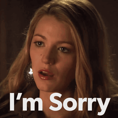 A Woman Says I 'M Sorry With A Serious Look On Her Face GIF