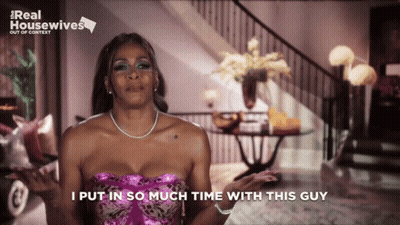 A Woman Says I Put In So Much Time With This Guy In A Pink Dress GIF
