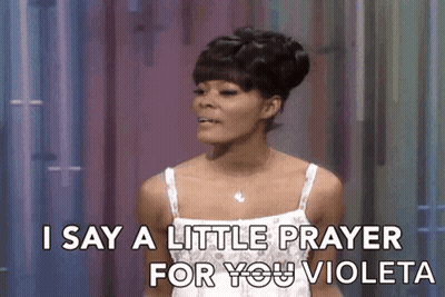 A Woman Says I Say A Little Prayer For You Violeta GIF