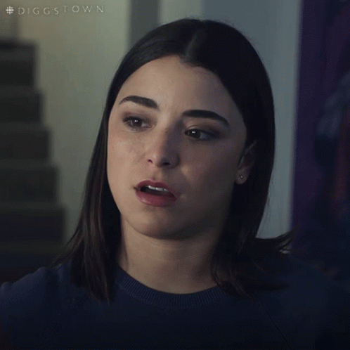 A Woman Says " I Think It 'S Over " While Looking At Something GIF