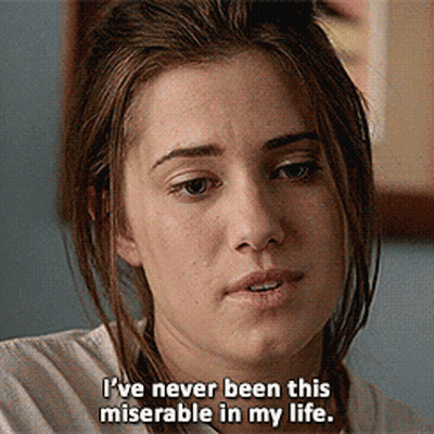 A Woman Says " I 'Ve Never Been This Miserable In My Life . " GIF