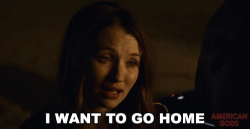 A Woman Says " I Want To Go Home " In The Dark GIF