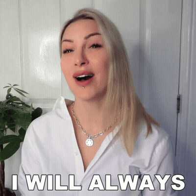A Woman Says I Will Always In Front Of A Plant GIF