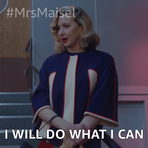 A Woman Says I Will Do What I Can On A Screen GIF