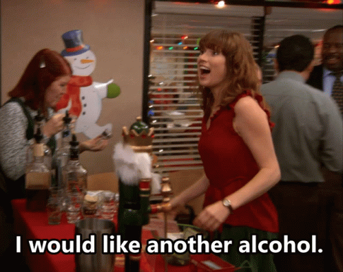 A Woman Says I Would Like Another Alcohol In A Crowded Room GIF