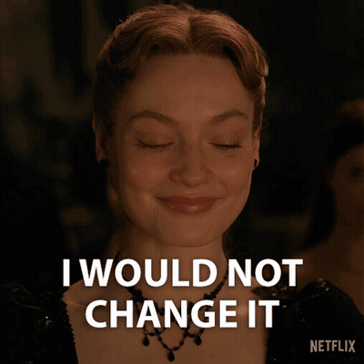 a woman says i would not change it on a netflix advertisement