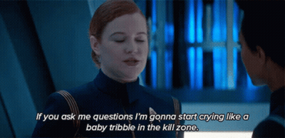 A Woman Says If You Ask Me Questions I 'M Gonna Start Crying Like A Baby Tribble GIF