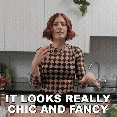 A Woman Says It Looks Really Chic And Fancy In A Kitchen GIF