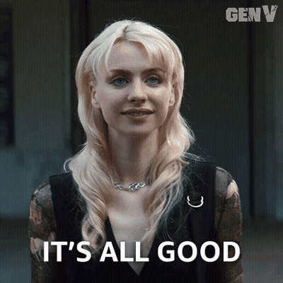 A Woman Says It 'S All Good In Front Of Her Face GIF