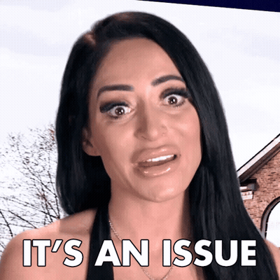 A Woman Says It 'S An Issue While Making A Funny Face GIF