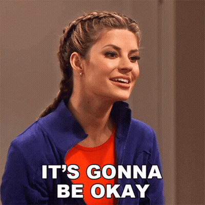 A Woman Says It 'S Gonna Be Okay In A Blue Jacket GIF