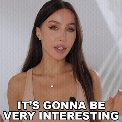 A Woman Says It 'S Gonna Be Very Interesting In Front Of A Microphone GIF