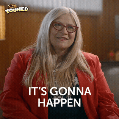 A Woman Says It 'S Gonna Happen In A Red Jacket GIF