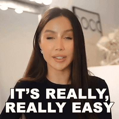 A Woman Says It 'S Really Really Easy In A Black Shirt GIF